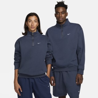 Nike Solo Swoosh Herentop met korte rits - Blauw