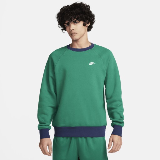 Nike Club Fleece Raglan met lange mouwen voor heren met ronde hals - Groen