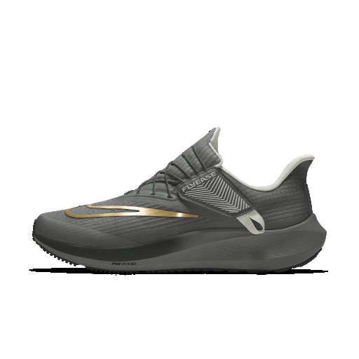 Nike Pegasus FlyEase By You Custom eenvoudig aan en uit te trekken hardloopschoenen voor heren (straat) - Zwart