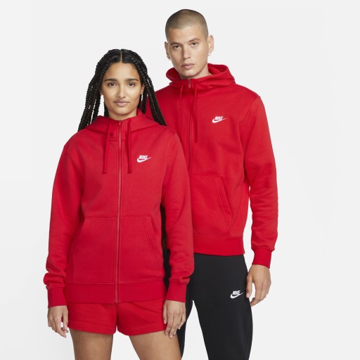 Nike Sportswear Club Fleece Hoodie met rits voor heren - Rood