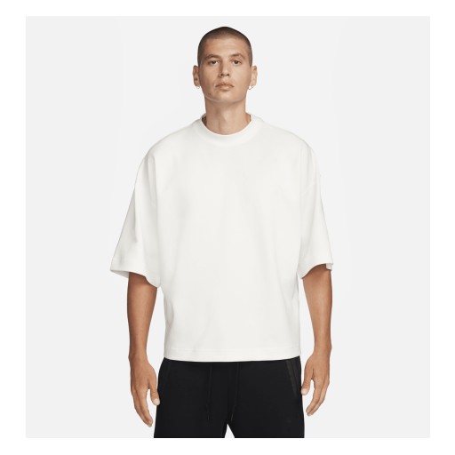 Nike Sportswear Tech Fleece Reimagined oversized sweatshirt met korte mouwen voor heren - Wit